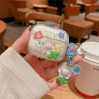 [Прозрачный] Синие цветы своими руками + кулон