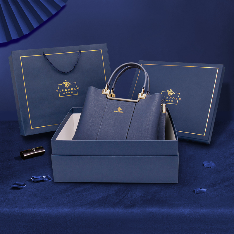 保罗品牌轻奢大气牛皮手提包