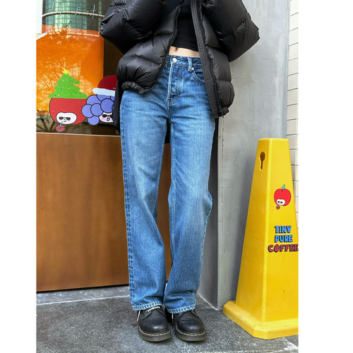 classic中腰直筒莱赛尔棉牛仔裤