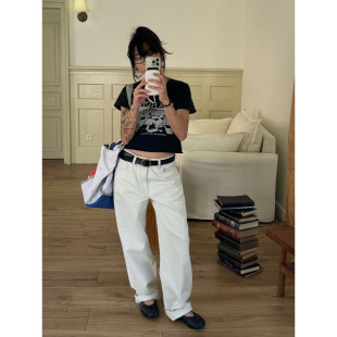 baggy水洗漂白极浅蓝色牛仔长裤 SpenPack 90s复古街头fit