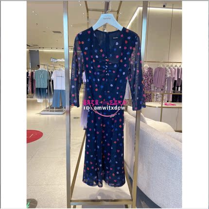 Koradior珂莱蒂尔专柜正品连衣裙春秋新款中长裙KF09509Q7原2887