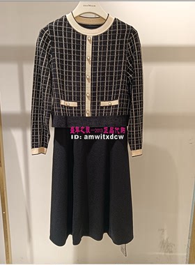 Koradior珂莱蒂尔专柜正品连衣裙秋冬新款中长裙KF11493W0原3887