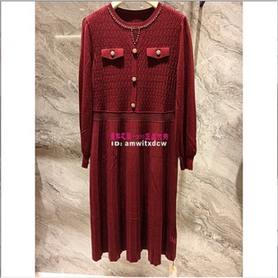 Koradior珂莱蒂尔专柜正品连衣裙秋冬新款中长裙KF12483T1原3287