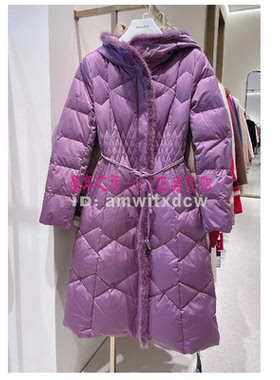 Koradior珂莱蒂尔羽绒服正品冬季水貂毛鹅绒外套KR00677S4原5987