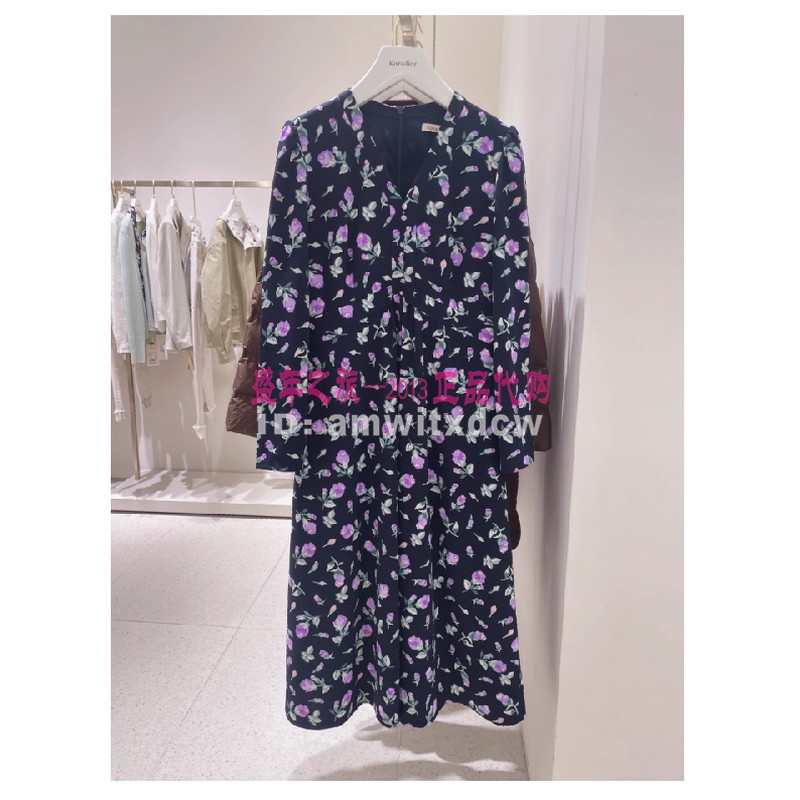 Koradior珂莱蒂尔专柜正品连衣裙春秋新款中长裙KF11726P7原2887