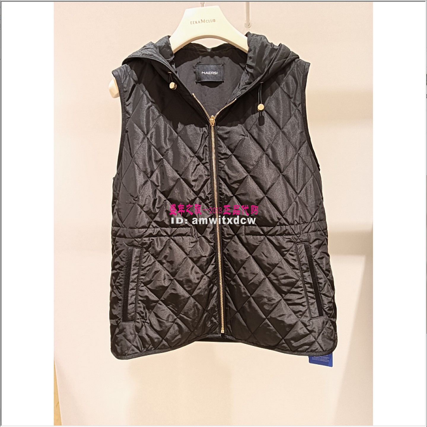 娜尔思专柜正品秋冬季新款马夹连帽外套马甲NH00708W0原2590