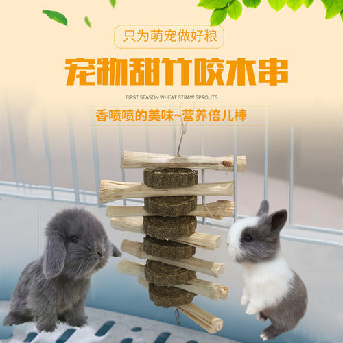 磨牙零食草饼甜竹兔子荷兰猪