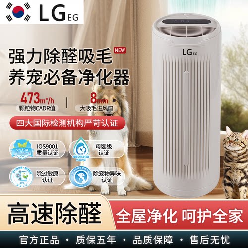 LG空气净化器插电家用除甲醛杀菌