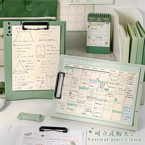 可立式板夹a4文件夹学生用高颜值加厚夹板写字考试垫板档案资料夹