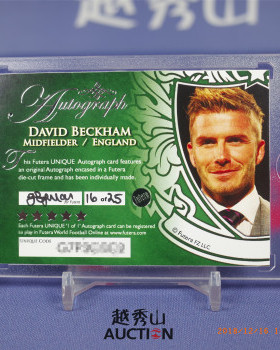 【越秀山卡价书】Futera福特拉英格兰贝克汉姆25编白板切割签字