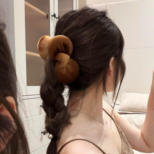 焦糖布丁~蝴蝶结香蕉夹女后脑勺