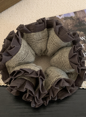 韩国灰色毛线针织双层大肠发圈女超大丸子头扎头发头绳头饰秋冬