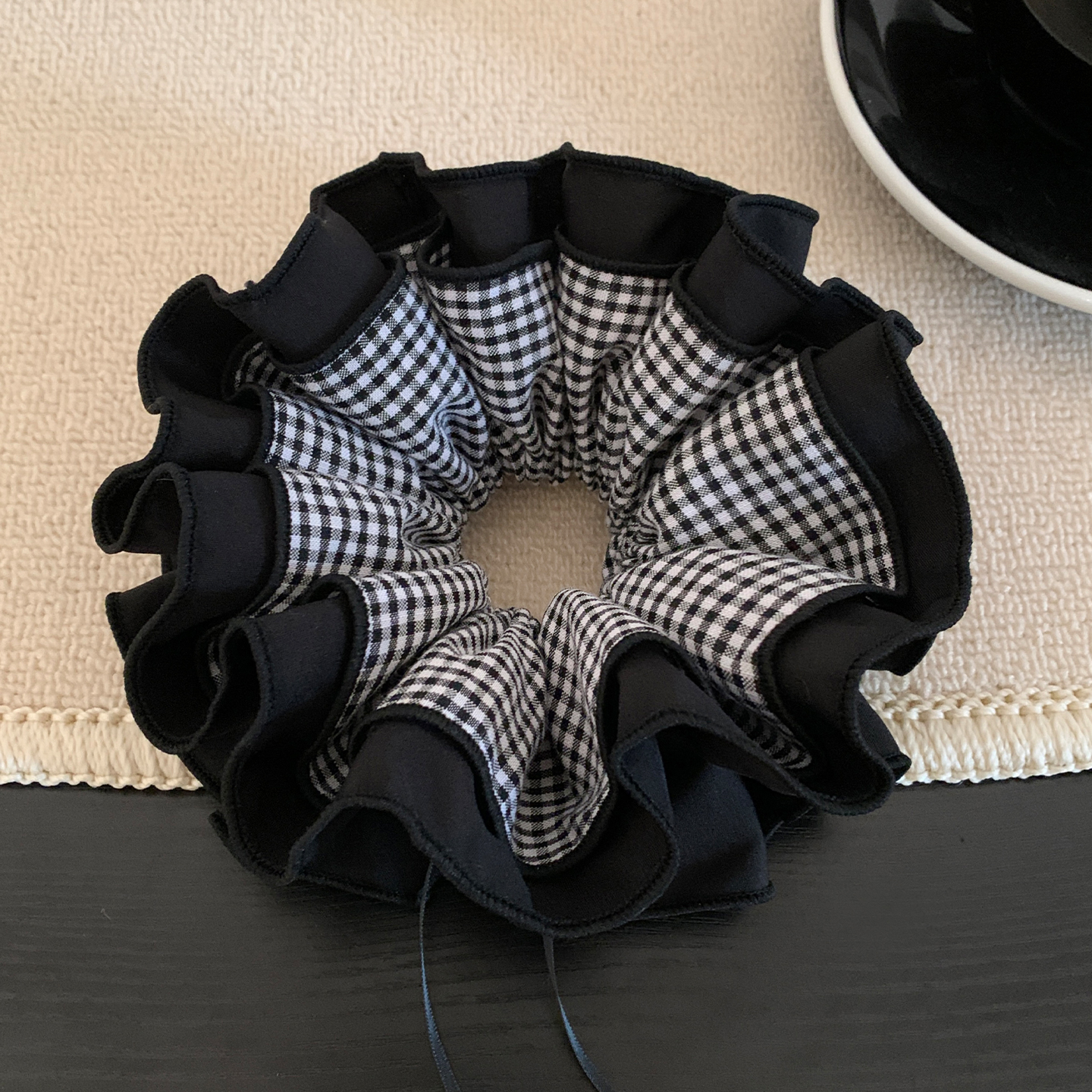 芭蕾少女！韩系黑色格蝴蝶结发圈