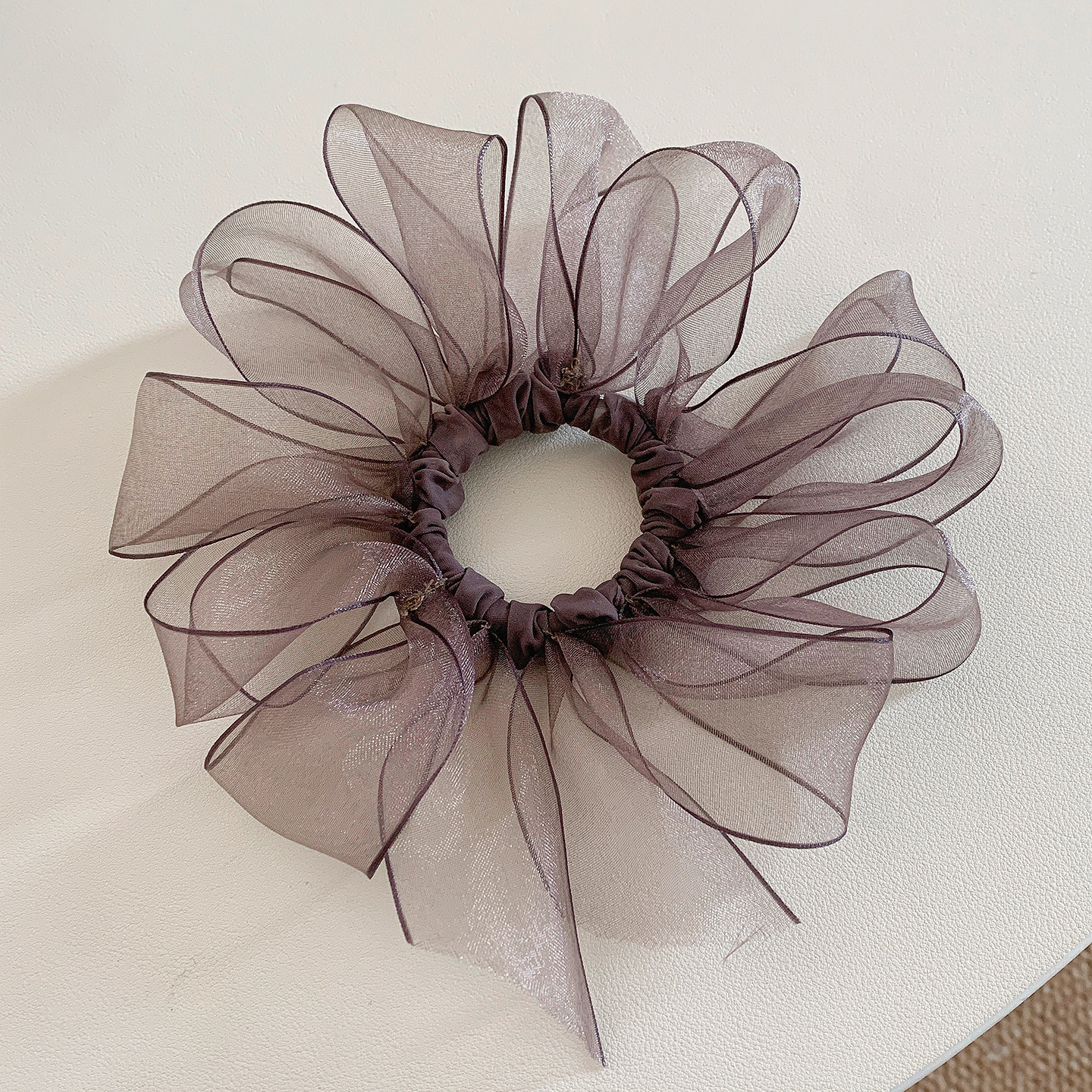 韩系欧根纱花朵大肠发圈