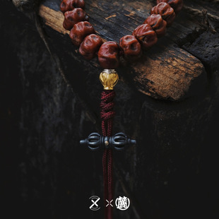 「细制&麓」联名柏香籽文玩配饰塔黄金佛塔百香籽黄金纯金文玩配