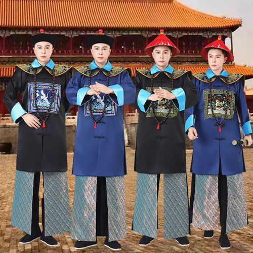 古装清朝官服男一品文武大臣朝服王爷侍卫古代戏剧纪晓岚僵尸服演