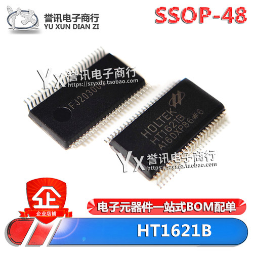 全新原装 HT1621B SSOP-48 RAM映射32*4 LCD控制器芯片I/O 驱动器