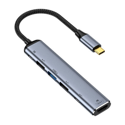 新款HUB带线 typec扩展坞hdmi苹果电脑转换器拓展适用Macbook Pro