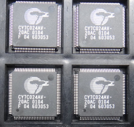 进口原装全新 CY7C024AV-25AC TQFP100