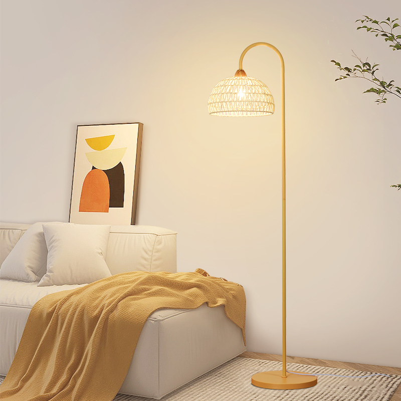 法式奶油风落地灯客厅沙发旁摆件高颜值氛围简约卧室床头立式台灯