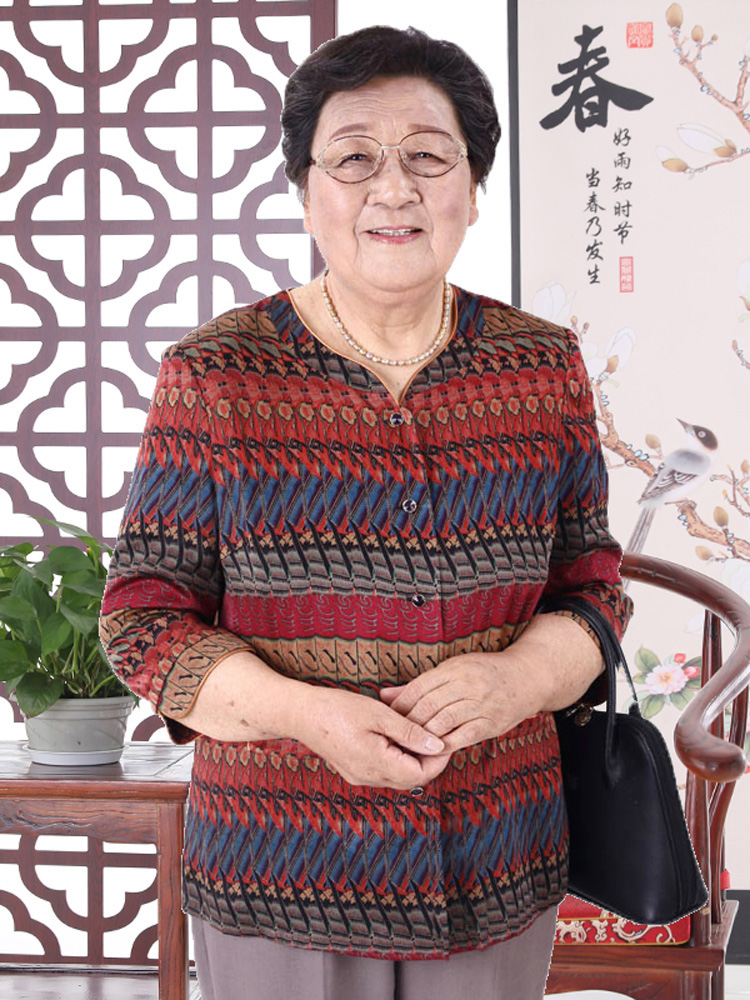 中老年女裝媽媽奶奶裝夏裝真絲香云紗襯衫中袖女襯衣桑蠶絲上衣