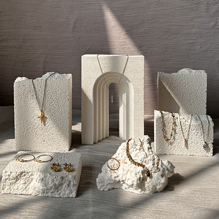 石膏拱形首饰展示架创意摆件饰品项链陈列拍照道具珠宝橱窗氛围感