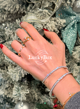 「熠熠生辉」爆闪镶钻925银不掉色重工开口手镯轻奢精致高级送礼