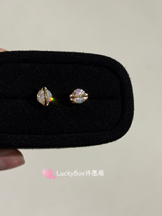 「星球」灵动小行星单钻锆石耳钉简约小众设计耳饰女养耳洞耳骨钉