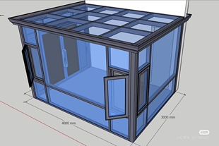 铝合金钢化玻璃阳光房长城瓦隔热顶棚