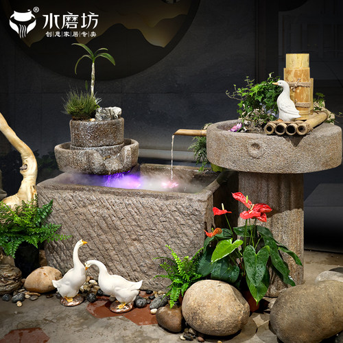 水磨坊养鱼缸中式庭院阳台水景观