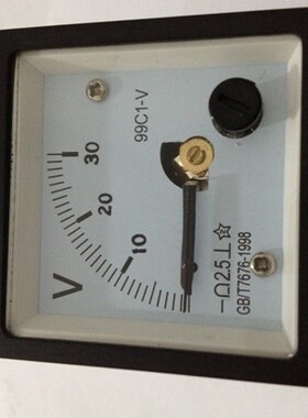仪表直流电压表 99C1-V 外形尺寸 48*48mm 开孔尺寸 45*45