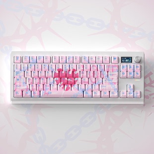 Fianlkey 原创键帽Bleeding原厂高度PBT热升华适配女生机械键盘轴