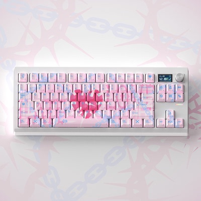 Fianlkey 原创键帽Bleeding原厂高度PBT热升华适配女生机械键盘轴