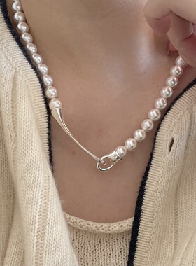 林有有s925纯银珍珠项链8g