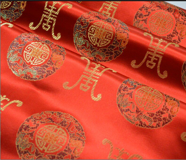 古装唐装汉服礼服娃衣和服cos寿衣高级布料织锦缎面料 长脚寿