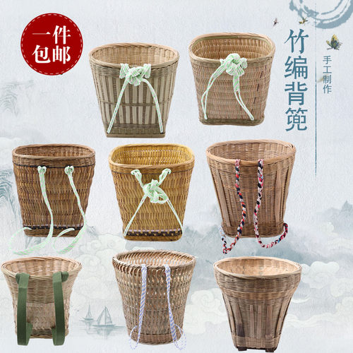 纯手工编织舞台道具包邮竹背篓