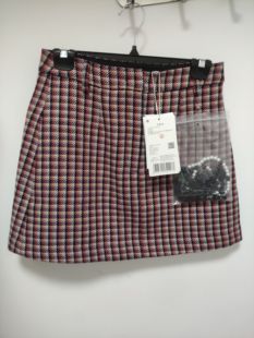 欧五加5+正品春秋新款女装格子a字短裙修身显瘦气质小香风半身裙