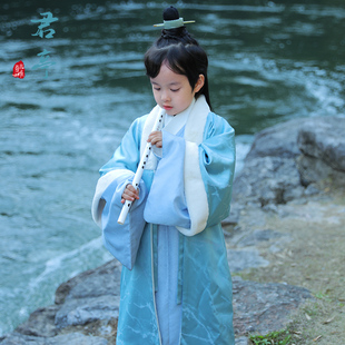 夏小承加绒男童汉服儿童明制2024小少爷古装男孩中国风宝宝秋冬季