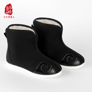 夏小承冬天儿童男女童汉服鞋唐装宝宝加绒软底加厚棉鞋古风搭配