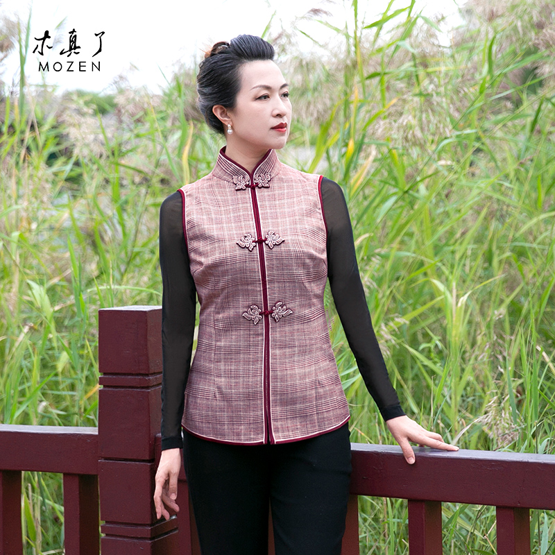 木真了唐装马夹女装秋冬外套