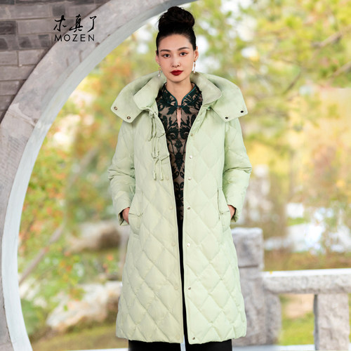 木真了中长款加厚保暖羽绒服新品