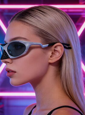 赛博朋克Y2K鹰嘴遮阳太阳镜