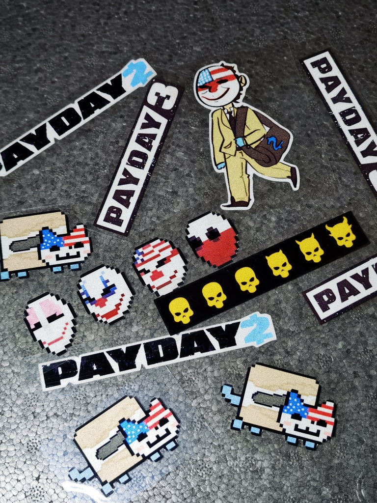 SOKO贴贴 Payday收获日游戏车贴贴纸 payday3 摩托行李机箱三角窗