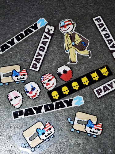 SOKO贴贴 Payday收获日游戏车贴贴纸 payday3 摩托行李机箱三角窗
