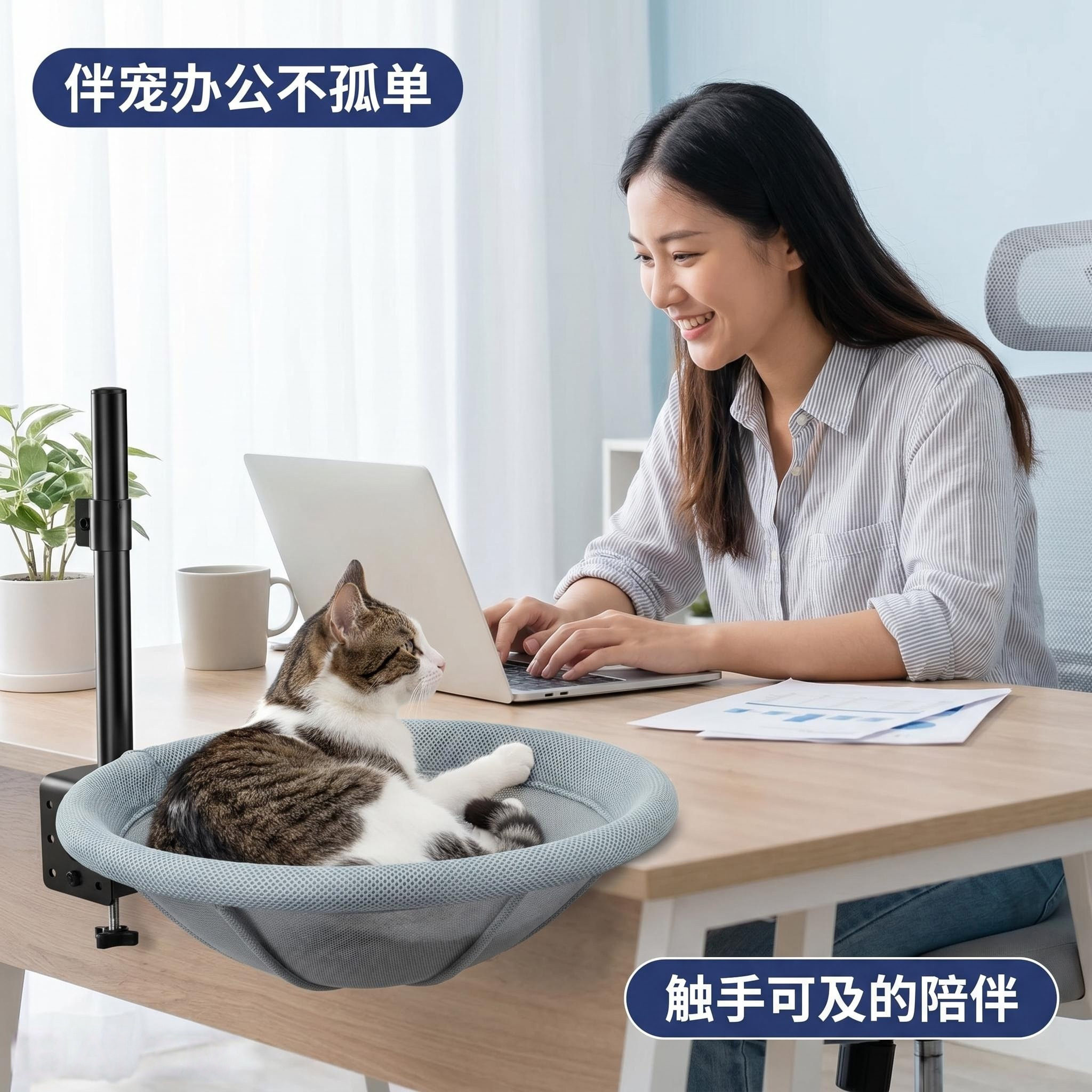 办公解压猫咪悬挂猫窝春夏阳台