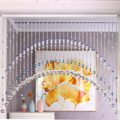 新款葫芦白菜珠帘婚庆免打孔水晶