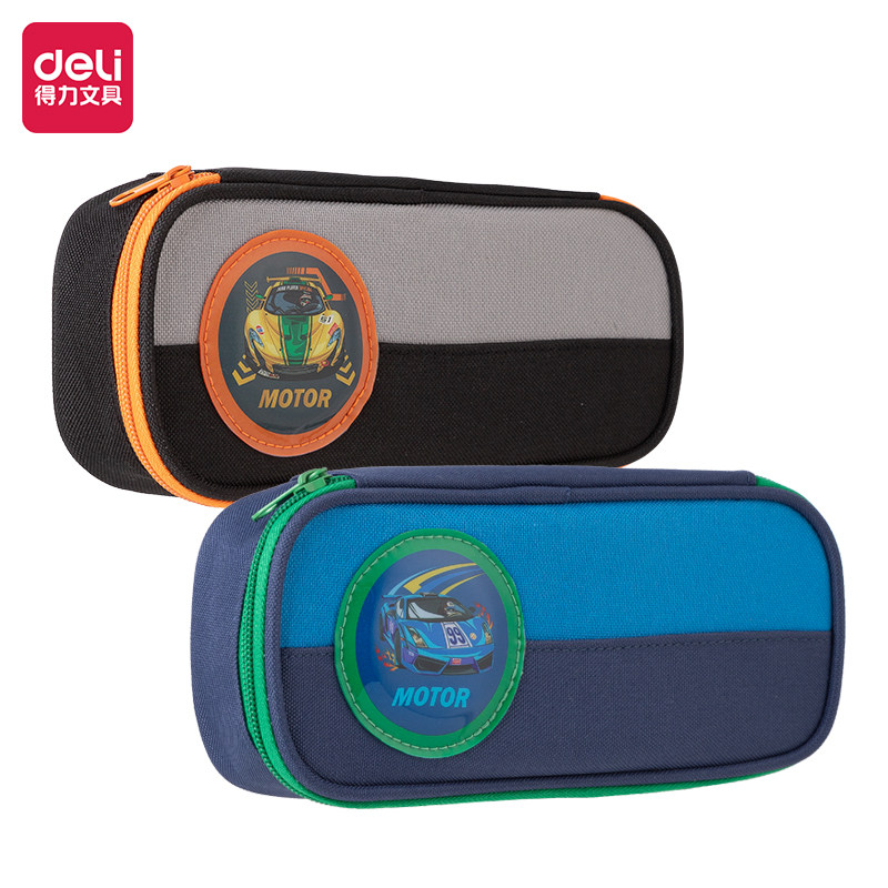 得力超跑赛车笔盒式多用途笔袋简约时尚学生便携牛津布大号文具盒,玩具/童车/益智/积木/模型,笔袋,淘宝优惠券,粉丝福利购,淘宝优惠卷