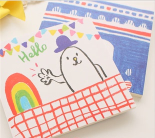 儿童涂画本 宝宝涂色 涂鸦本卡通画画本 80张手绘涂鸦本方形速写