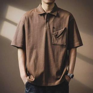 休闲短袖 男潮流加肥加大胖人宽松大码 美式 POLO衫 上衣 百搭男士 半袖