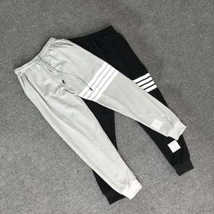 秋季学生四横杠休闲裤男修身小脚九分裤社会精神小伙潮牌束脚裤子